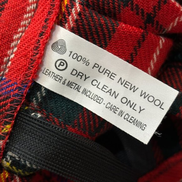 Highland Home Industries Made in Scotland Red Plaid Kilt Size 14 Vtg - Picture 11 of 12